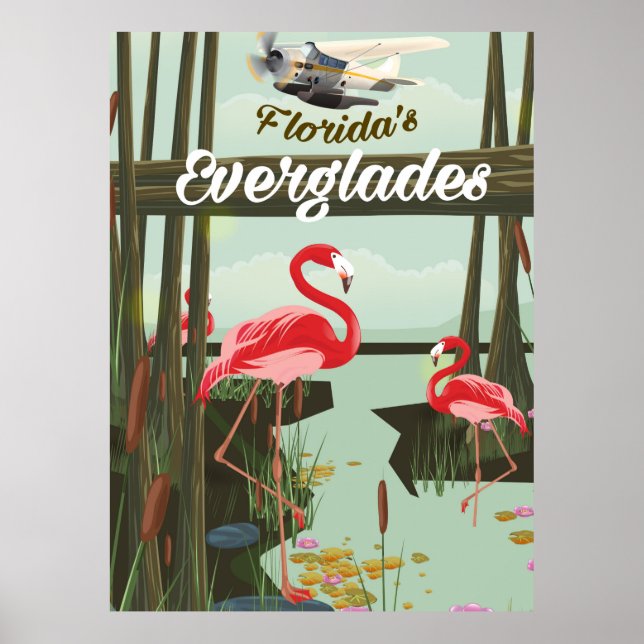Florida Everglades cartoon poster (Front)