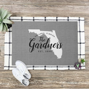 Florida Family Monogram State Doormat