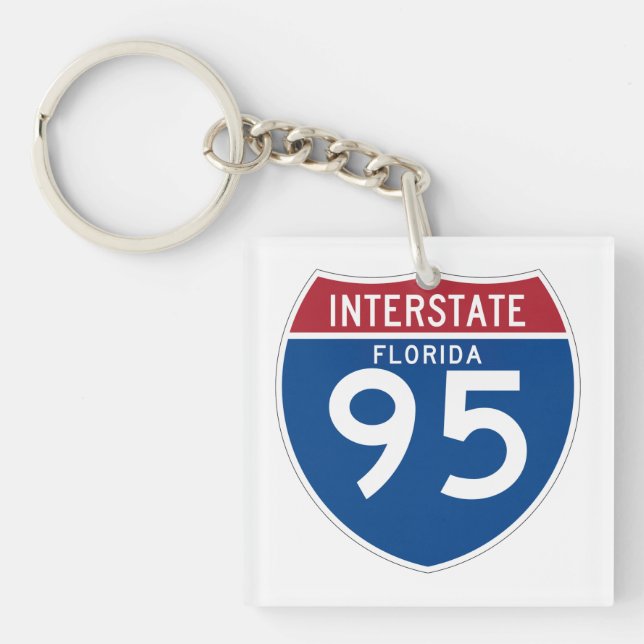 Florida FL I-95 Interstate Highway Shield - Key Ring (Front)