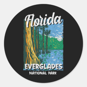 Florida Fl Miami Summer Vibes Beach Sunshine State Classic Round Sticker