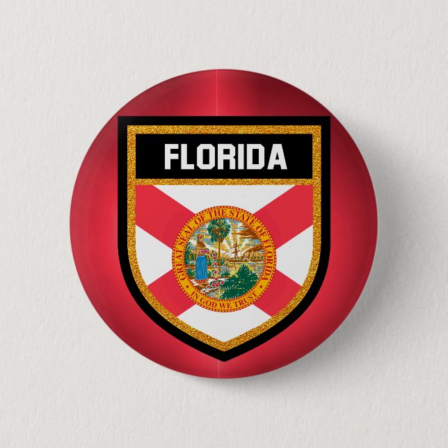 Florida Flag 6 Cm Round Badge (Front)