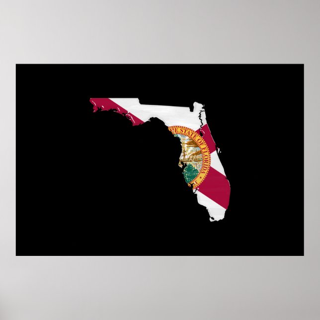 Florida flag and map poster (Front)