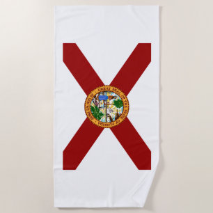 Florida flag beach towel