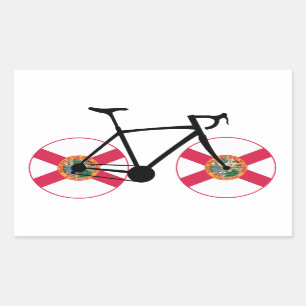 Florida Flag Cycling Rectangular Sticker