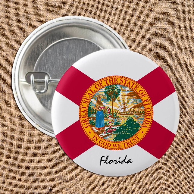 Florida Flag & Florida State USA / sports 3 Cm Round Badge (Creator Uploaded)