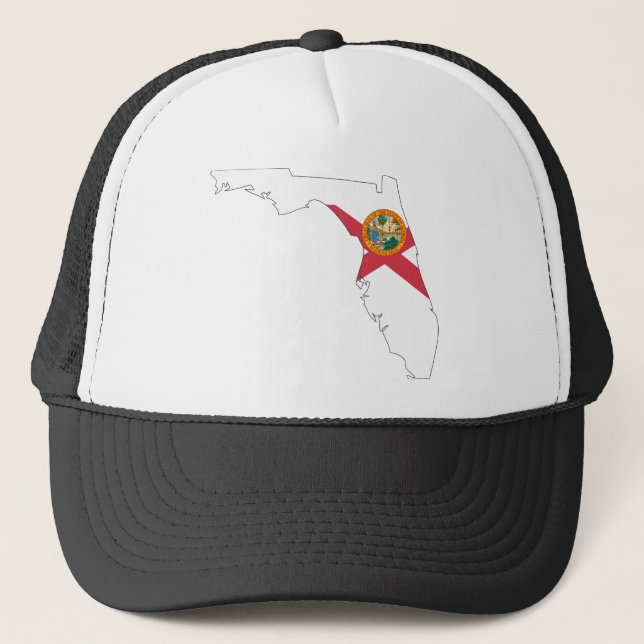 Florida Flag Map Trucker Hat (Front)