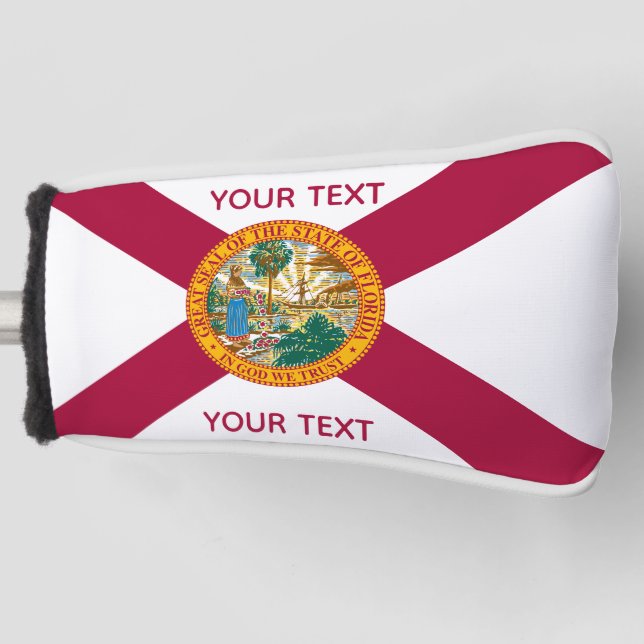  Florida Flag Personalised Putter Golf Head Cover (Front)