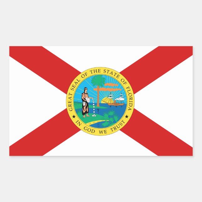 Florida Flag Rectangular Sticker (Front)