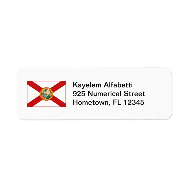 Florida Flag Return Address Label (Front)