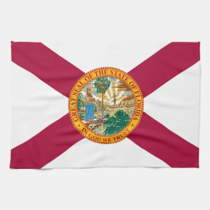 Florida flag tea towel