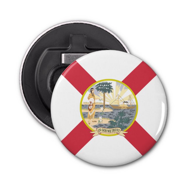 Florida Flag: The Sunshine State of Floridians Bottle Opener (Front)