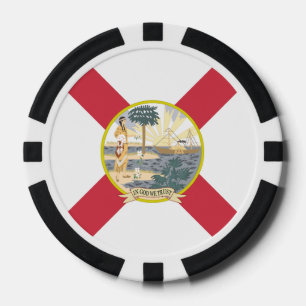 Florida Flag: The Sunshine State of Floridians Poker Chips