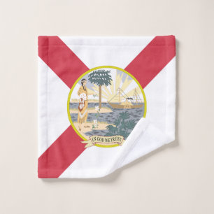 Florida Flag: The Sunshine State of Floridians Wash Cloth