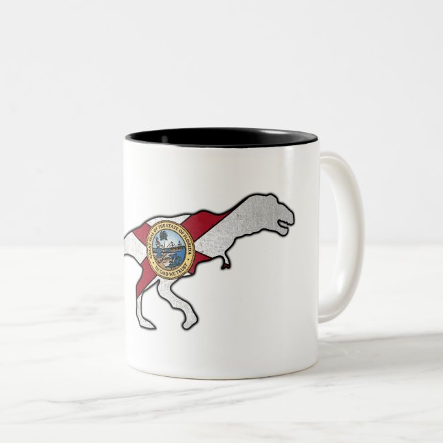 Florida flag trex dinosaur mug (Front Right)