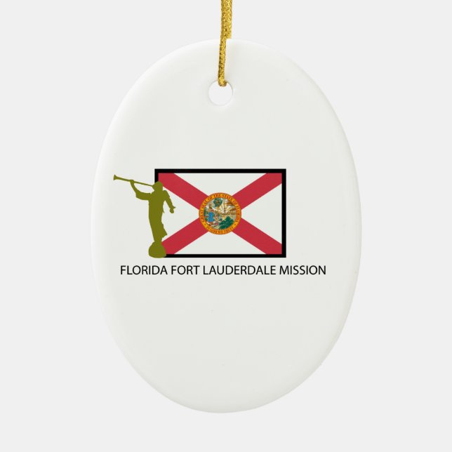 FLORIDA FORT LAUDERDALE MISSION LDS CTR CERAMIC TREE DECORATION (Front)