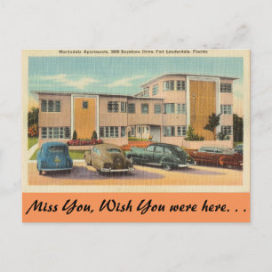 Florida, Ft. Lauderdale, Martindale Apartments Postcard