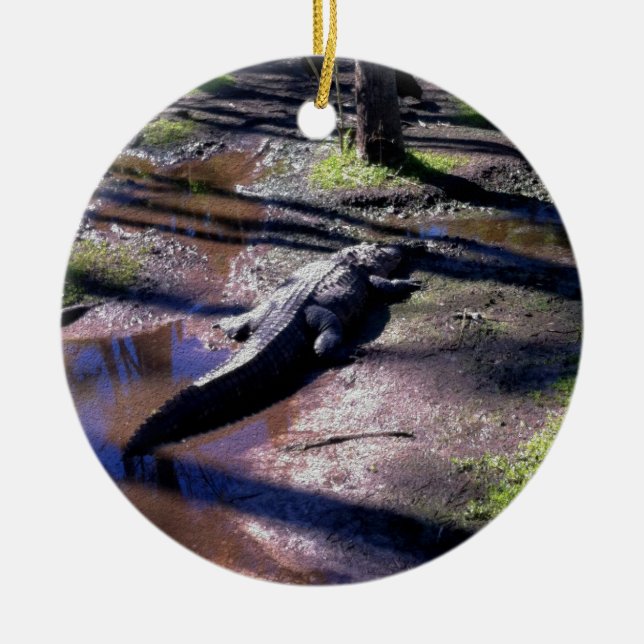 Florida Gator Ceramic Tree Decoration (Front)