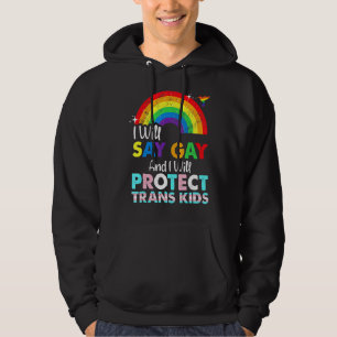 Florida Gay I Will Say Gay And I Will Protect Tran Hoodie