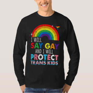 Florida Gay I Will Say Gay And I Will Protect Tran T-Shirt