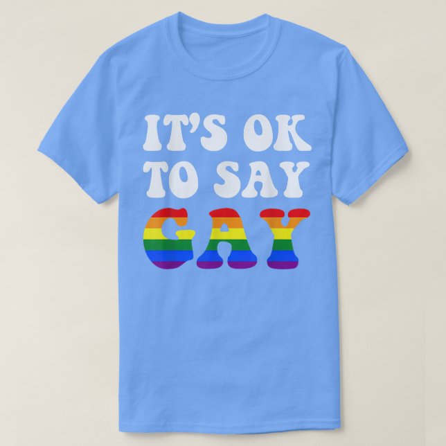 Florida Gay Its Okay To Say Gay Stay Proud Lgbtq G T-Shirt (Design Front)