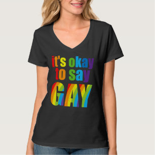 Florida Gay It's Okay To Say Gay Stay Proud Lgbtq  T-Shirt