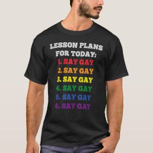 Florida Gay Say Gay Lesson Plans For Today Lgbtq G T-Shirt