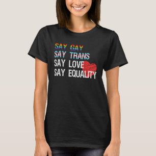 Florida Gay Say Gay Say Trans Stay Proud Lgbtq Gay T-Shirt