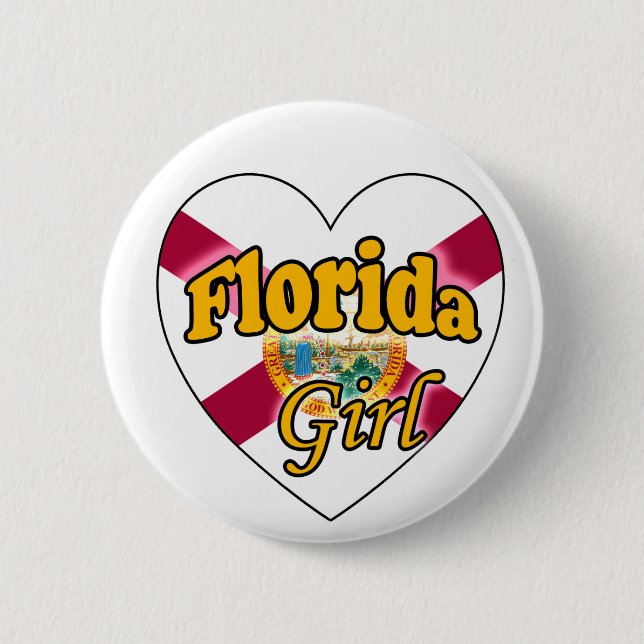 Florida Girl 6 Cm Round Badge (Front)