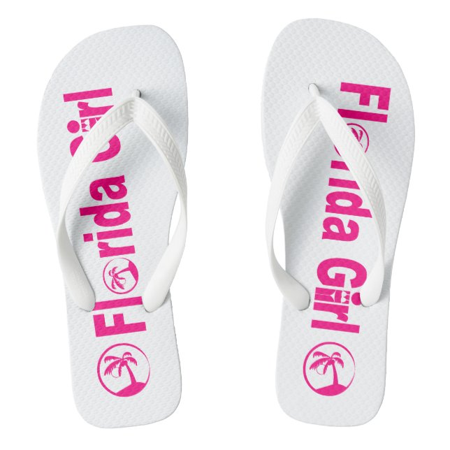 Florida Girl Flip Flops, Wide Straps Jandals (Footbed)