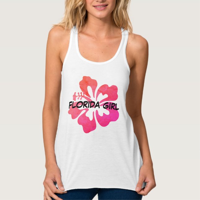 Florida Girl Hibiscus Singlet (Front)