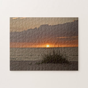 Florida Gulf Coast Beach Sunset - 11x14 - 252 pc Jigsaw Puzzle