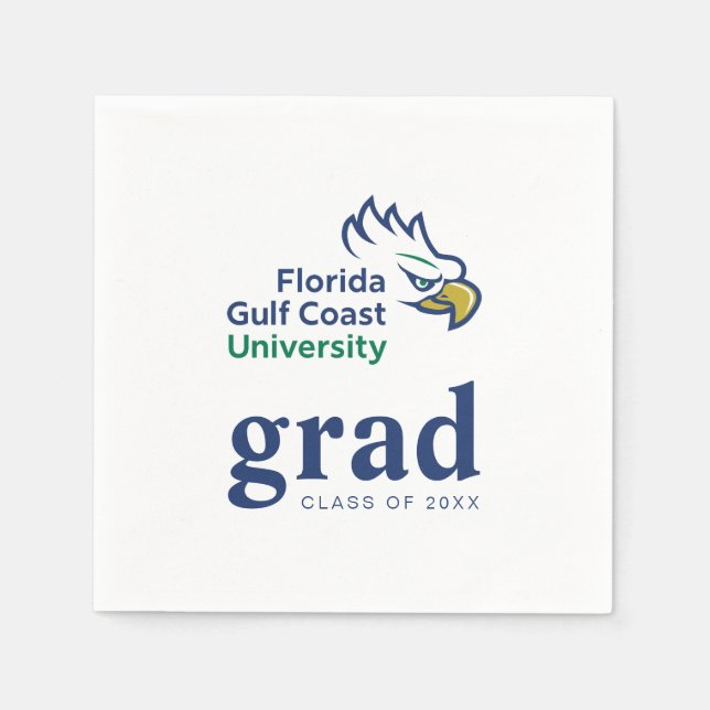 Florida Gulf Coast University Graduation Napkin (Front)