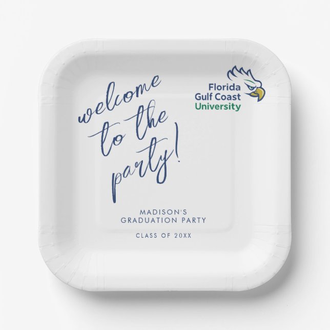 Florida Gulf Coast University Graduation Paper Plate (Front)