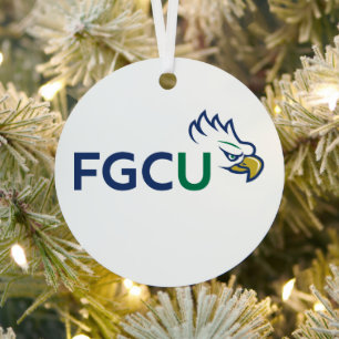 Florida Gulf Coast University Holiday Metal Tree Decoration