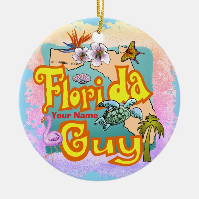 Florida Guy  Ceramic Tree Decoration (Front)