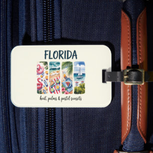 Florida – Heat, Palms & Pastel Sunsets Luggage Tag