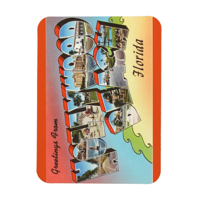 Florida, Hollywood Beach Magnet (Vertical)