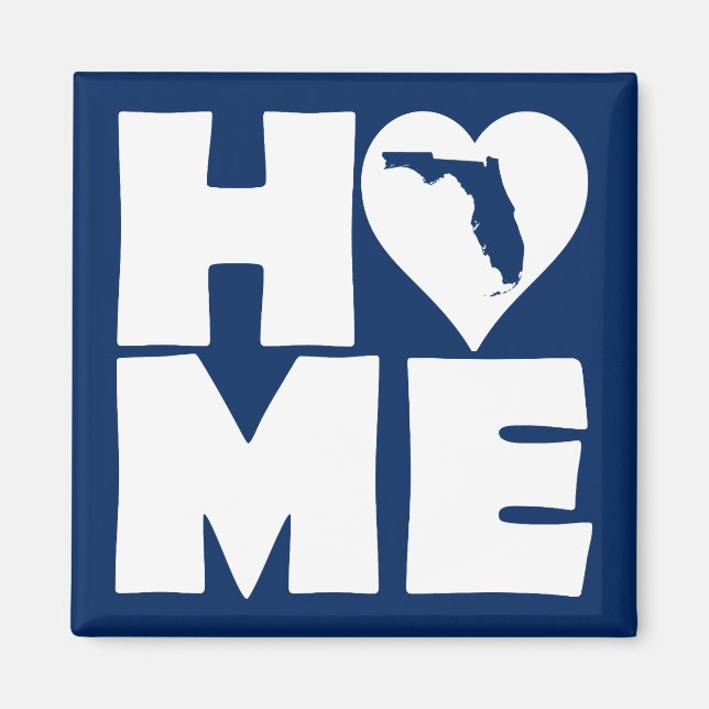 Florida Home Heart State Fridge Magnet (Front)