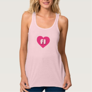 Florida hot pink heart - I love fl Singlet