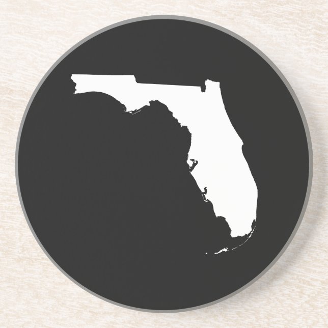 Florida in White and Black Coaster (Front)