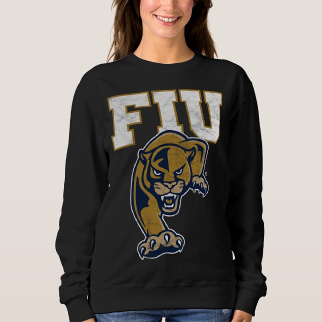 Florida International FIU Panthers Distressed Prim Sweatshirt (Front)