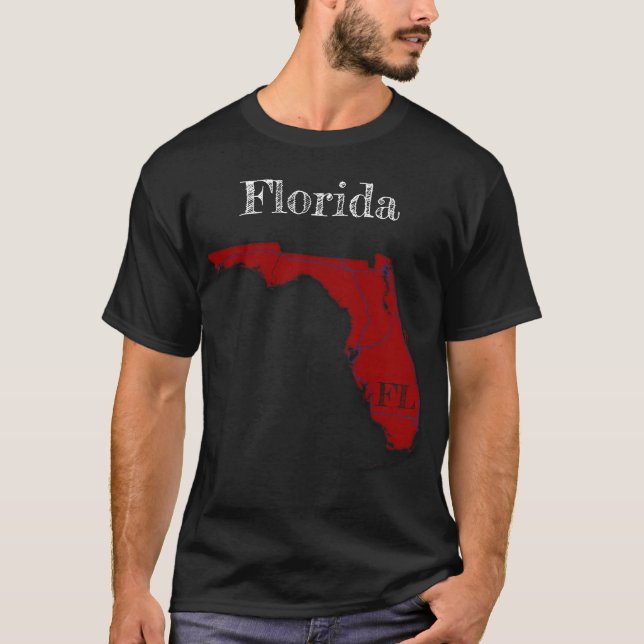 Florida Interstates [Berry Red Design] T-Shirt (Front)