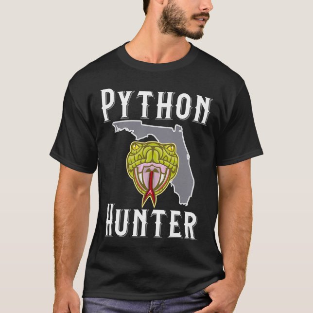 Florida Invasive Pythons Hunting  T-Shirt (Front)