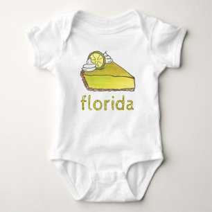 Florida Key Lime Pie Slice Dessert Foodie Gift Baby Bodysuit