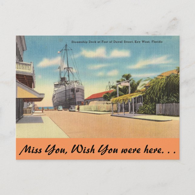 Florida, Key West, Duval St. Postcard (Front)