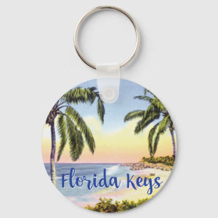Florida Keys beach scene Key Ring