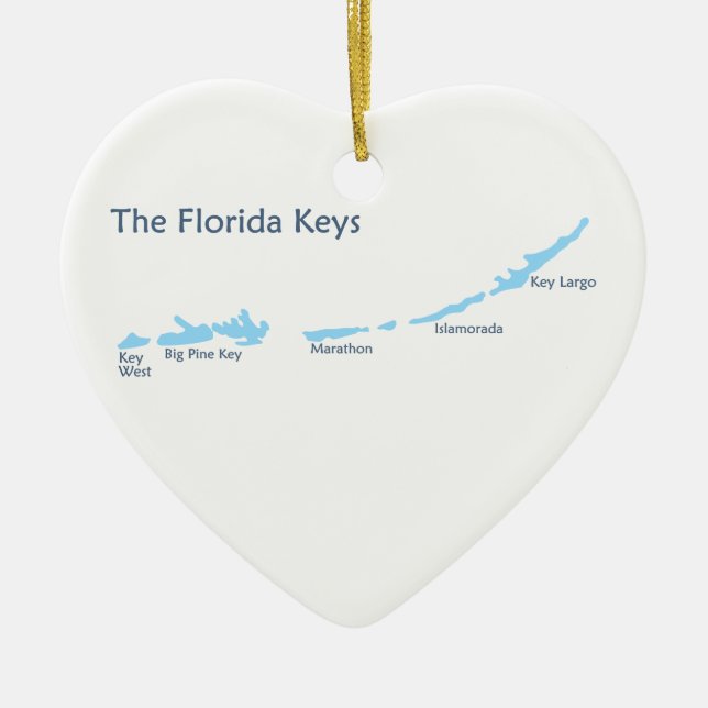Florida Keys. Ceramic Tree Decoration (Front)