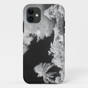 Florida Keys house and its palm trees, USA. iPhone 11 Case