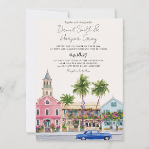 Florida keys Key West Destination Wedding Invitation