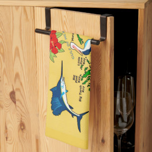 Florida Keys Map Kitchen towel